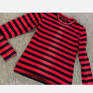 Vintage Tripp NYC Red And Black Striped Long Sleeve Shirt Women’s xs